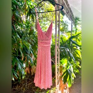 Pink sequined dress M
